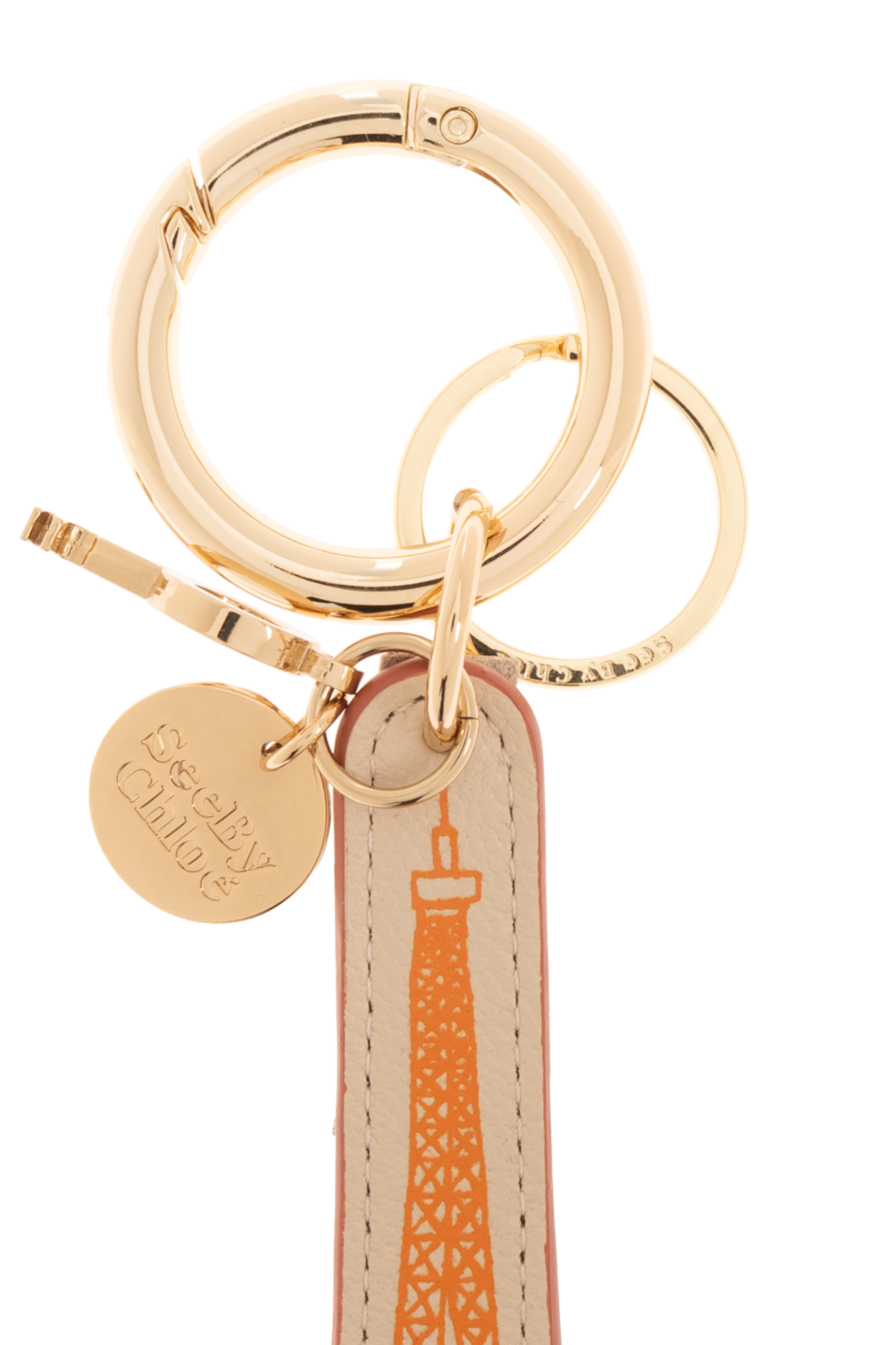 See By Chloé Keyring with Eiffel tower motif | SchaferandweinerShops |  Women's Accessories | chloe wearing SKIRTS MID-LENGTH WOMEN